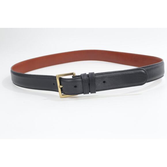 Vintage Coach Black Cowhide Leather Waist Belt Size 36 / 90 Classic Buckle